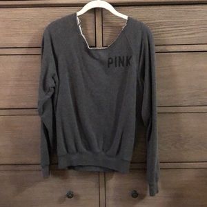 Pink off shoulder sweatshirt